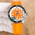 GR Factory Breitling 42MM in Diameter Sapphire Glass Mechanical Movement Orange Watch